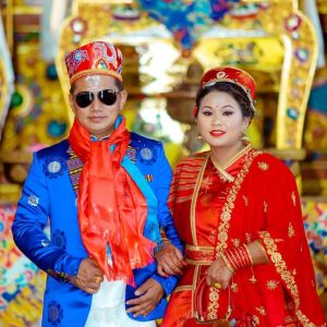 Tamang Bride and Groom Dress Set